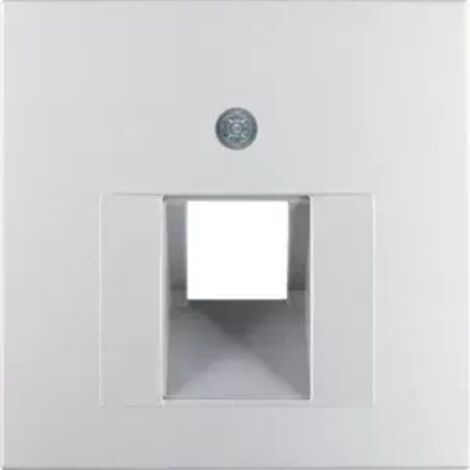 Zentralplatte mit einer Telefon-/Netzwerksteckdose kompatibel mit verschiedenen HAGER-Serien IP20, 5,5x5,5x1,7cm (1/2)
