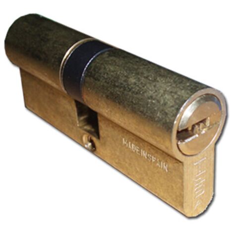 Tesa Assa Abloy T65D3030L: Cilindro europeo T60, 30 x 30 mm, acabado latonado, compatible con cerraduras de perfil europeo, uso residencial y comercial, instalación sencilla, sustitución y obra nueva