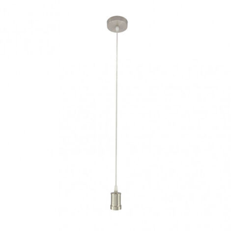 Pendelrahmen de Decke "Puja" höhenverstellbar E27 (220/240 V) IP20 de nickelfarbiges Metall