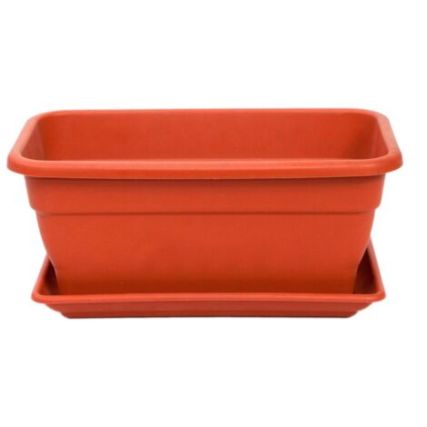 Großer Pflanztopf Aus Kunststoff - 60 Cm Lang, Rechteckig, Für Fensterbank Oder Garten (4 Stück)