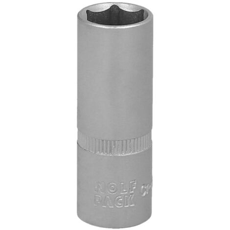1/4" langer Sechskant-Steckschlüssel 10 mm. 6-seitiges Profil. Chrom-Vanadium-Stahl, runde Kanten (1/5)