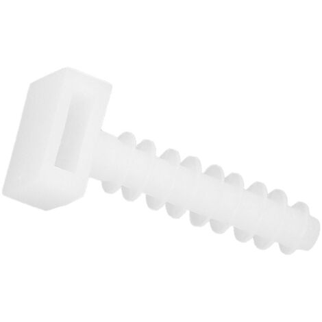 Weißer Nylon-Flansch-Befestigungsstopfen 8 mm. (Beutel 100 Einheiten) (1/5)