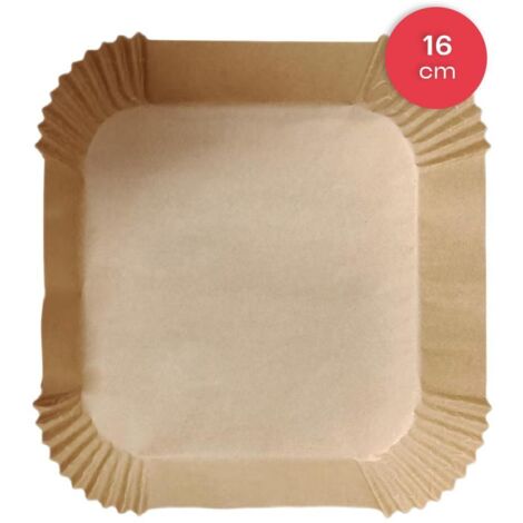 Quadratisches Heißluftfritteusenpapier 16x16cm (Packung mit 100 Einheiten) (1/3)
