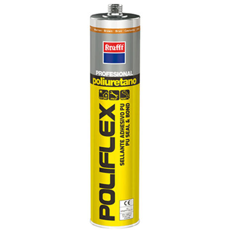 Braunes Polyurethan-Dichtmittel 50043 Poliflex Krafft (1/2)