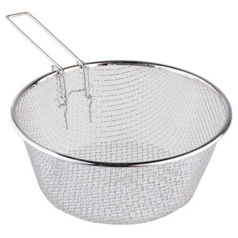 Edelstahl Küche Handwerk Deep Chip Gemüse Fritteuse Draht Netz Korb 19
