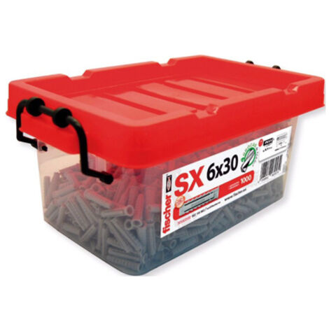 Box mit 1000 SX-Plus-Dübeln 6 x 30 mm 568676 Fischer (1/2)