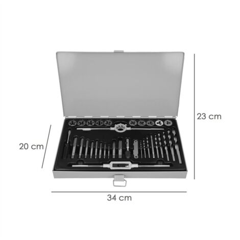 Eosnow 40-teiliges M3-M12-Gewindebohrer- Und Schneideisen-Set Mit
