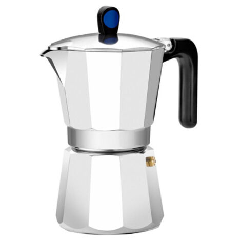 Silberner Induktions-Express-Kaffeebereiter aus Aluminium, 9 t. 860009 Monix (1/2)
