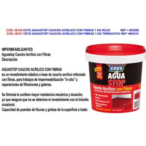 CEYS Aguastop Acrylkautschuk mit Fasern 1 kg Rot