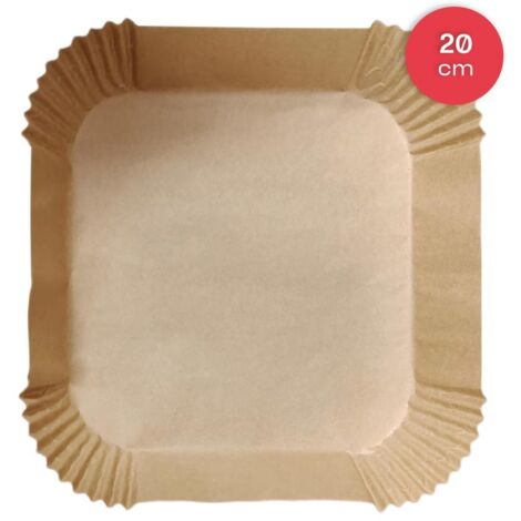 Quadratisches Heißluftfritteusenpapier 20x20cm (Packung mit 100 Einheiten) (1/3)