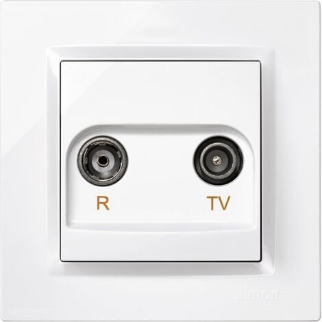 Zwischensteckdose für Fernseher Weiß (1/2)