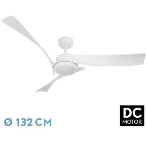 Tarento DC-Ventilator, 24 W, Weiß, 3 Flügel, 6 Ve 132 D, 2424 Lm, 3000–4000–6500 K, ferngesteuert, Intensität einstellbar, Timer (1/2)