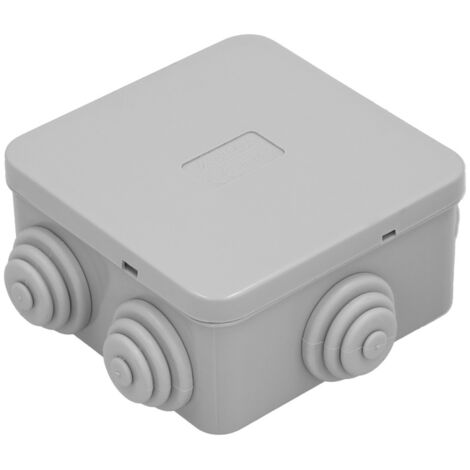 Wasserdichte Oberflächenbox mit Clipverschluss IP44 8x8x4cm grau (1/5)