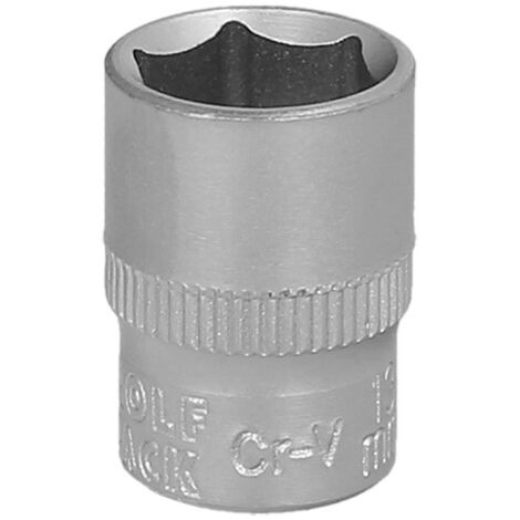 1/4" Sechskant-Steckschlüssel 13 mm. 6-seitiges Profil. Chrom-Vanadium-Stahl, runde Kanten (1/5)