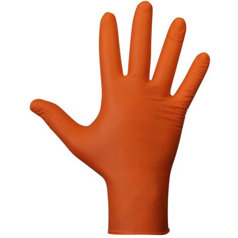 JUBA Nitril Agility Grip Orange Puderfreie Handschuhe 50 Stück - Marke: 8423752239573 -Größe: 11