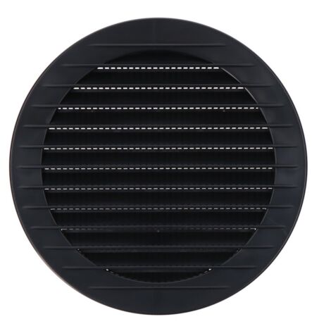 Plikc Rundes Lüftungsgitter Aus ABS Mit Insektenschutznetz – Made In Italy, Chrom, Für 80-125 Mm Löcher