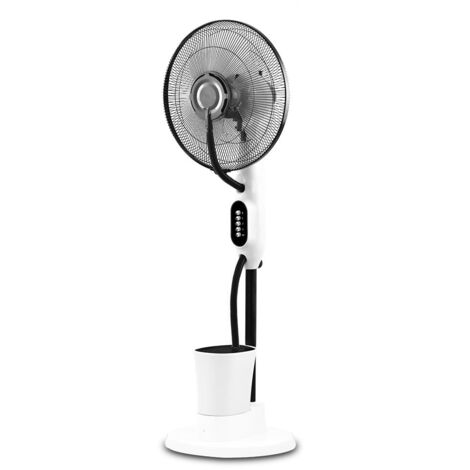 Ventilator-Luftbefeuchter Standgerät iceberg weiß/schwarz 80w 3 Geschwindigkeiten 3 Stufen Vernebler 125x43x38cm Wassertank 2,8l (1/4)