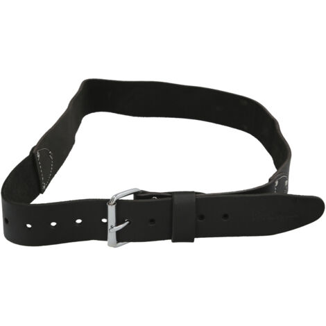 Gürtel mit Verstärkungen für Werkzeugtasche oder Holster aus schwarzem Leder (1/5)