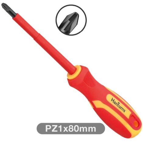 Isolierter Pozidriv-Schraubendreher PZ1x80mm (1/2)