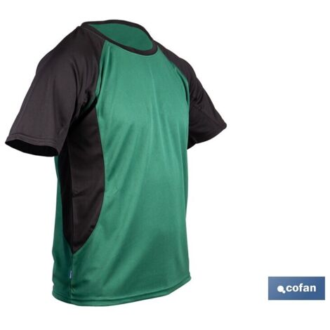 Atmungsaktives Pilote T-Shirt, grün und schwarz, 160 g/m², Größe S (1/4)