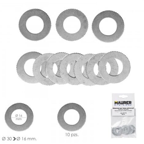 Adapter/Reduzierstücke Holztrennscheibe Ø 30 bis Ø 16 mm. (Beutel 10 Stück)