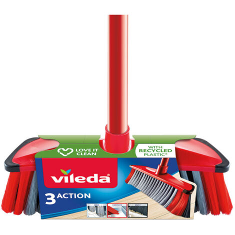 3-in-1 Anti-Schock-Set, Mehrzweckbesen mit Stiel Vileda 77639 (1/4)
