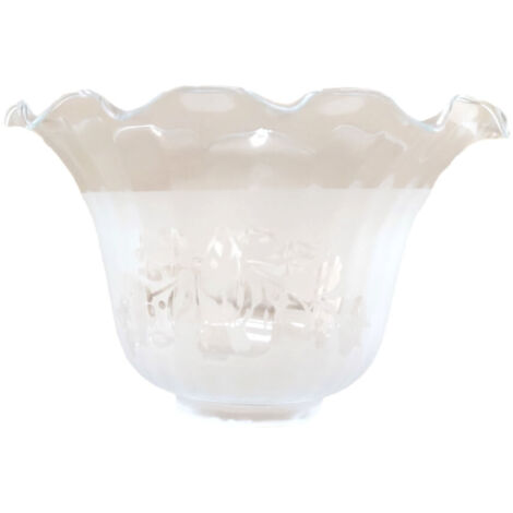 GRANADA Lampenschirm aus mattem Glas 10x17cm Mund von 5cm