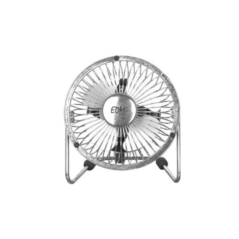 Mini-Industrie-Tischventilator, Chromfarbe, Leistung 15 W, Flügel ø10 x 15 cm, EDM (1/3)