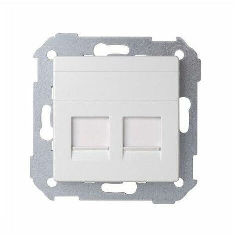 Legrand Céliane Abdeckblende Für Doppel-RJ45-Dose – Weiß, Einfache Montage