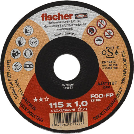 FISCHER FCD-FP Trennscheibe Ø115x1x22,23 Plus für Metalle 531709 (1/4)