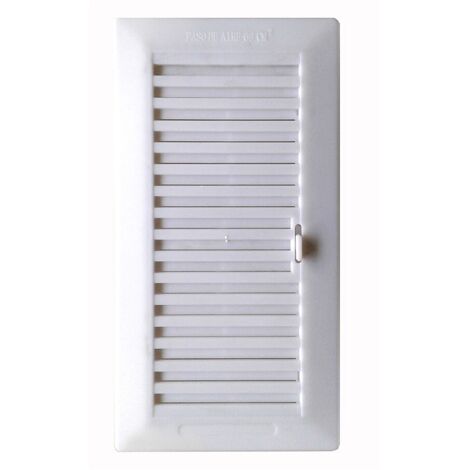 Verstellbares Einbaugitter 13,3 x 26 cm + weißer ABS-Rahmen (G)