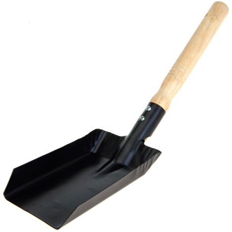 Metallschaufel für Grillkohle, Farbe Schwarz, 9,5 x 37,5 cm, Grill