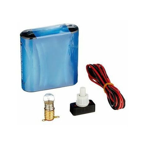 Schulelektrik-Kit (Batterie, Glühbirne, Lampenfassung, Schalter