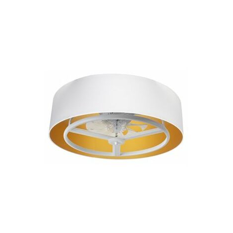FABRILAMP Ventilator Dc Anuska 60w Weiß/Gold 8 Flügel 6 Geschwindigkeit 70d 5100lm 3col Fernbedienung, Speicher, Dimmer, Zeitschaltuhr (1/3)