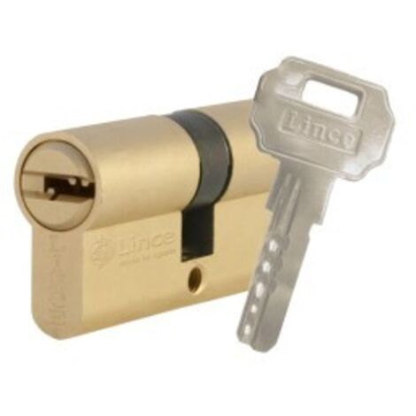 LINCE C2-Serie Multipoint-Sicherheitszylinder, lange Nocke, 32+32 mm, Messing, 9C253232L (1/2)