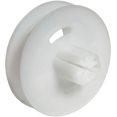 Achteckige Rollladengurtscheibe aus Kunststoff 130x40 mm. 22 mm Band.