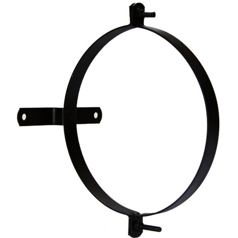 Glasierte Ofenrohrschelle mit Stütze 120 mm. (2 Stücke)