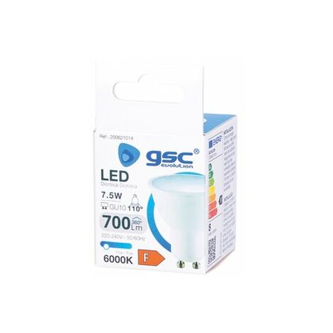 Ampoule led blanche GU10 7.5W 4200K 38° 556LM