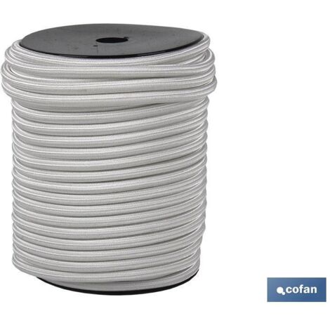 Elastisches Seil (Latex 1st) 12mm 25 M. weiß
