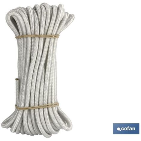 Strang elastisches Seil 6 mm 10 m weiß