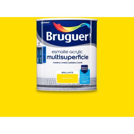 Leuchtender zitronengelber Mehrflächen-Acryllack 0,750 l 5057541 BRUGUER