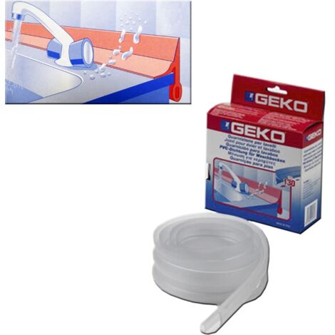 Transparente PVC-Dichtung für Waschbecken und Spülbecken, 130 cm