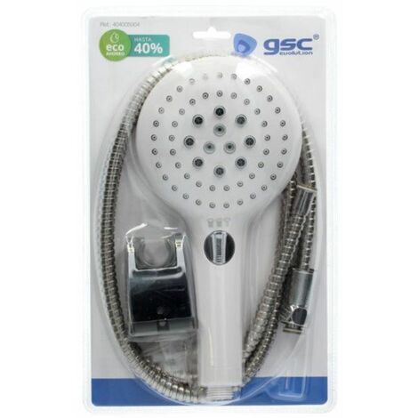 Eco Saving Shower Kit: 3 Funktionen 129mm Duschkopf + Schlauch + verstellbare Halterung GSC 404005004