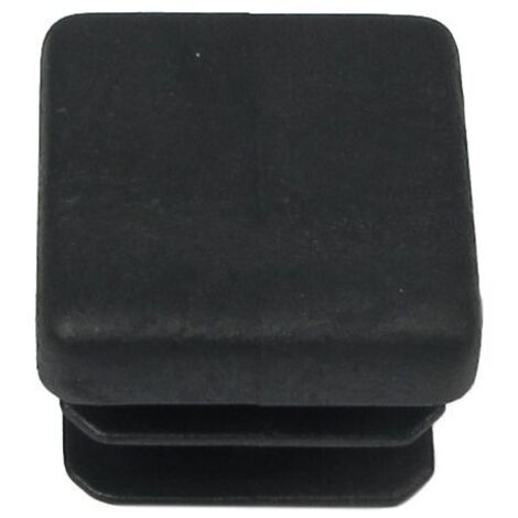 Contera Cuadrada Interior Negra 20x20 mm. Blister 4 piezas.