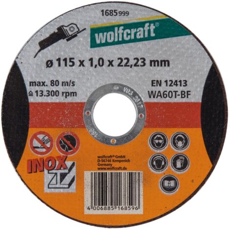 Wolfcraft Präzisionstrennscheibe für Edelstahl 125 x 1,0 x 22,23 mm (1687999) (1/2)