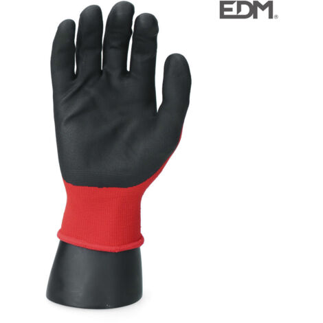 Latexbeschichteter Polyester-Bauhandschuh Größe 8 EDM (1/2)