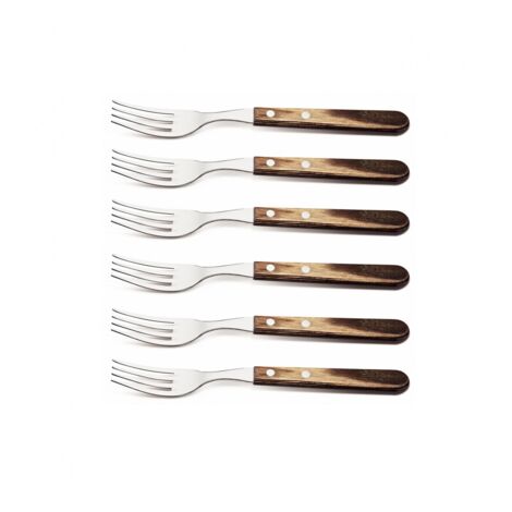 Tramontina 6-teiliges Polywood-Braun-Jumbo-Tischgabel-Set 20,5 cm (1/5)