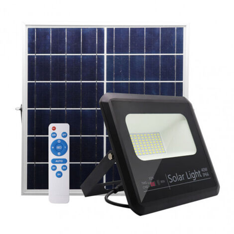 Projektor Solar Malaquita 40w 6500k Schwarz 3600lm (20,5x23x6)(35x23,5x2) cm Steuerung und Cable 5m (1/3)