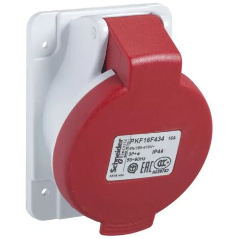 SCHNEIDER PKF16F434 Geneigter Einbausockel 16A 3P+TT 380-415V IP44 (1/2)