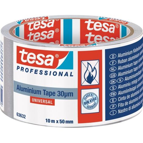 Universelles Aluminiumband 50 Mikrometer 10 m x 50 mm mit Schutzfolie 63632 Tesa